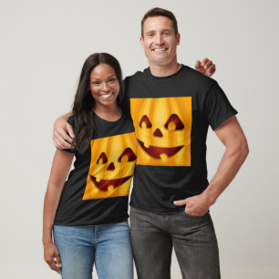 Carved pomkin glimlachend Halloween design T-Shirt
