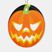 Carved Pumpkin - Halloween Keramisch Ornament (Links)