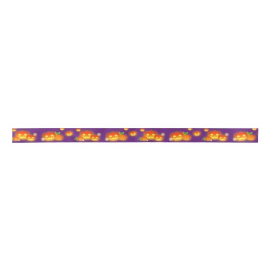Carved Pumpkin Halloween Pattern Lint (Voorkant)