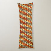 Carved rechtangular pieces reddish and beige align lichaamskussen (Achterkant (Verticaal))