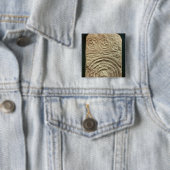 Carved Stele Vierkante Button 5,1 Cm (In situ)