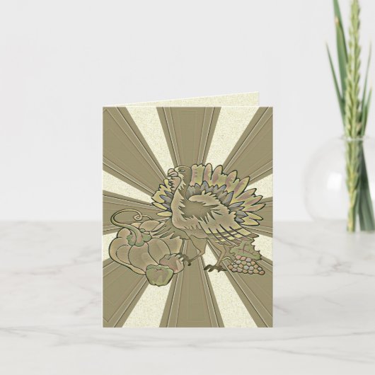 Carved Thanksgiving Turkey - Feestdagen Kaart (Voorkant)