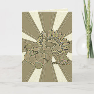 Carved Thanksgiving Turkey - Feestdagen Kaart