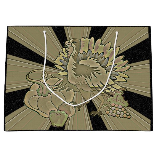 Carved Thanksgiving Turkey - Large Cadeautasje (Voorkant)