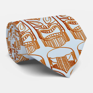 Carved Tiki scculpture Thunder_Cove Stropdas