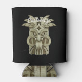 Carved Tiki Sculpture Thunder Blikjeskoeler (Achterkant)