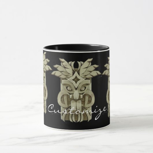 Carved Tiki Sculpture Thunder Mok (Midden)