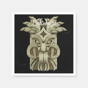 Carved Tiki Sculpture Thunder Servet