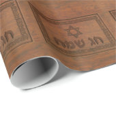 Carved Wood Chag Sameach Cadeaupapier (Rol Hoek)