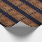 Carved Wood Chag Sameach Cadeaupapier (Hoek)