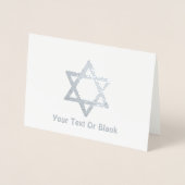 Carved Wood Chag Sameach Folie Kaarten (Voorkant)