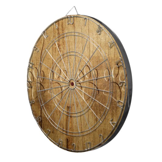 Carved Wood Dog Paw Print Dartbord (Voorkant Rechts)