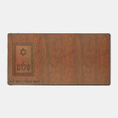 Carved Wood Shalom Bureaumat (Voorkant)