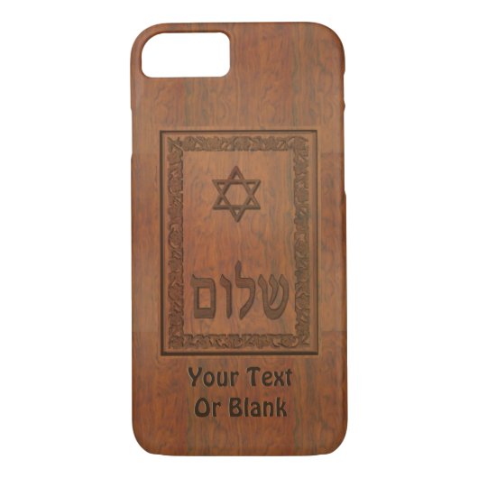 Carved Wood Shalom Case-Mate iPhone Case (Achterkant)