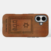 Carved Wood Shalom Case-Mate iPhone Case (Achterkant (horizontaal))