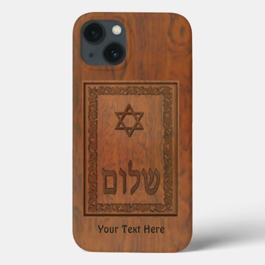 Carved Wood Shalom Case-Mate iPhone Case (Achterkant)