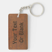 Carved Wood Shalom Sleutelhanger (achterkant)