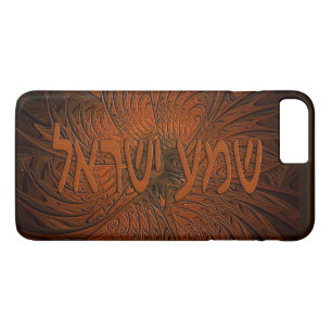 Carved Wood Shema Yisrael iPhone 8 Plus / 7 Plus Hoesje