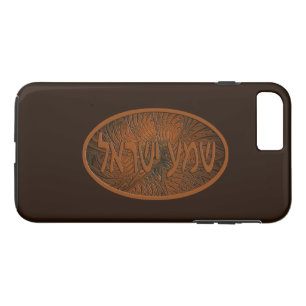 Carved Wood Shema Yisrael iPhone 8 Plus / 7 Plus Hoesje