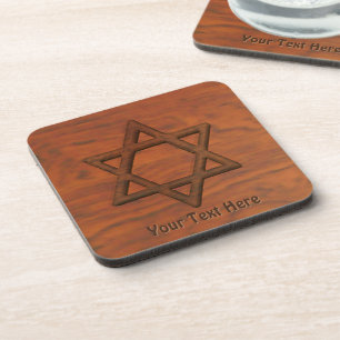 Carved Wood Star van David Bier Onderzetter