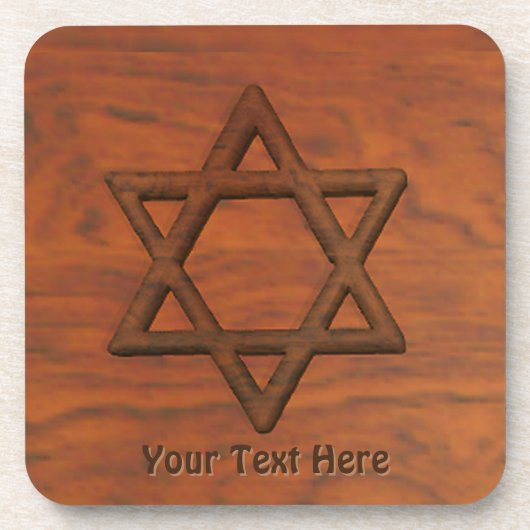 Carved Wood Star van David Bier Onderzetter (Voorkant)