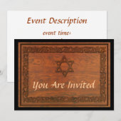 Carved Wood Star van David Kaart (Voorkant / Achterkant)