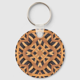 Carved Wooden Motif Sleutelhanger
