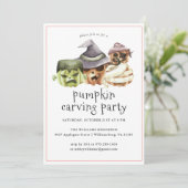 Carving citrouille | Invitation de la fête d'Hallo (Debout devant)