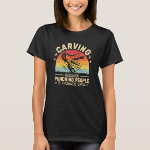 Carving omdat het hout van de houtbewerker wordt d t-shirt