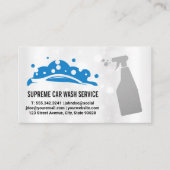 Carwash Bubbles Logo | Spuitfles Visitekaartje (Voorkant)