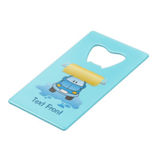 Carwash cartoon creditcard flesopener kredietkaart flessenopener