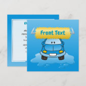 Carwash Cartoon Kaart (Voorkant / Achterkant)