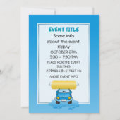 Carwash Cartoon Kaart (Achterkant)