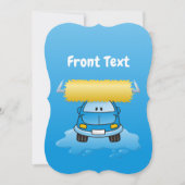 Carwash Cartoon Kaart (Voorkant)