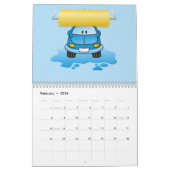 Carwash cartoon kalender (Feb 2026)