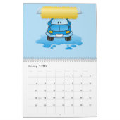 Carwash cartoon kalender (Jan 2026)