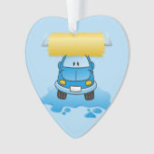 Carwash cartoon ornament (voorkant)