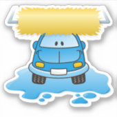 Carwash Cartoon Sticker (Voorkant)