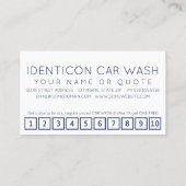 CARWASH customer loyalty punch card (Achterkant)