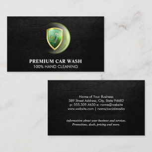 Carwash Logo Visitekaartje lederen monogram