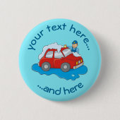 Carwash Man Pinback Button (Voorkant)