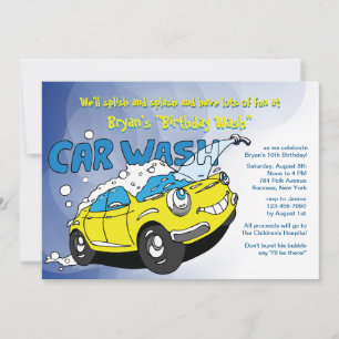 Carwash Party-uitnodiging Kaart