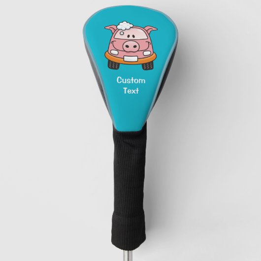 Carwash Pig Cartoon Golfheadcover (Voorkant)