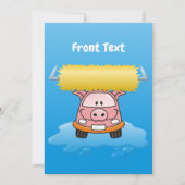 Carwash Pig Cartoon Kaart (Voorkant)
