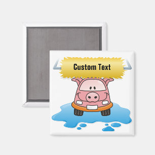 Carwash Pig Magneet