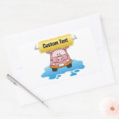 Carwash Pig Rechthoekige Sticker (Envelop)