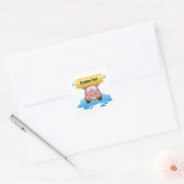 Carwash Pig Vierkante Sticker (Envelop)