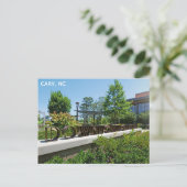 Cary North Carolina Downtown Park Reizen Briefkaart (Staand voorkant)