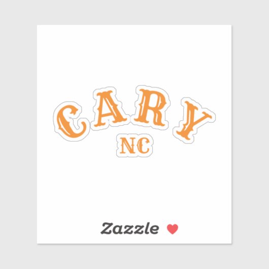 Cary, North Carolina Sticker (Vel)