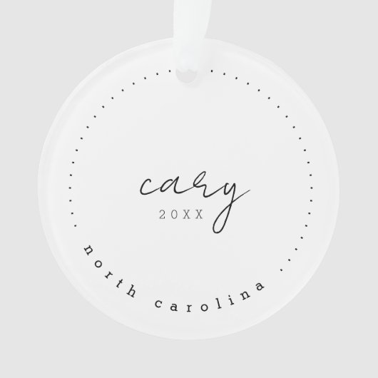 Cary North Carolina Travel USA Orament  (devant)